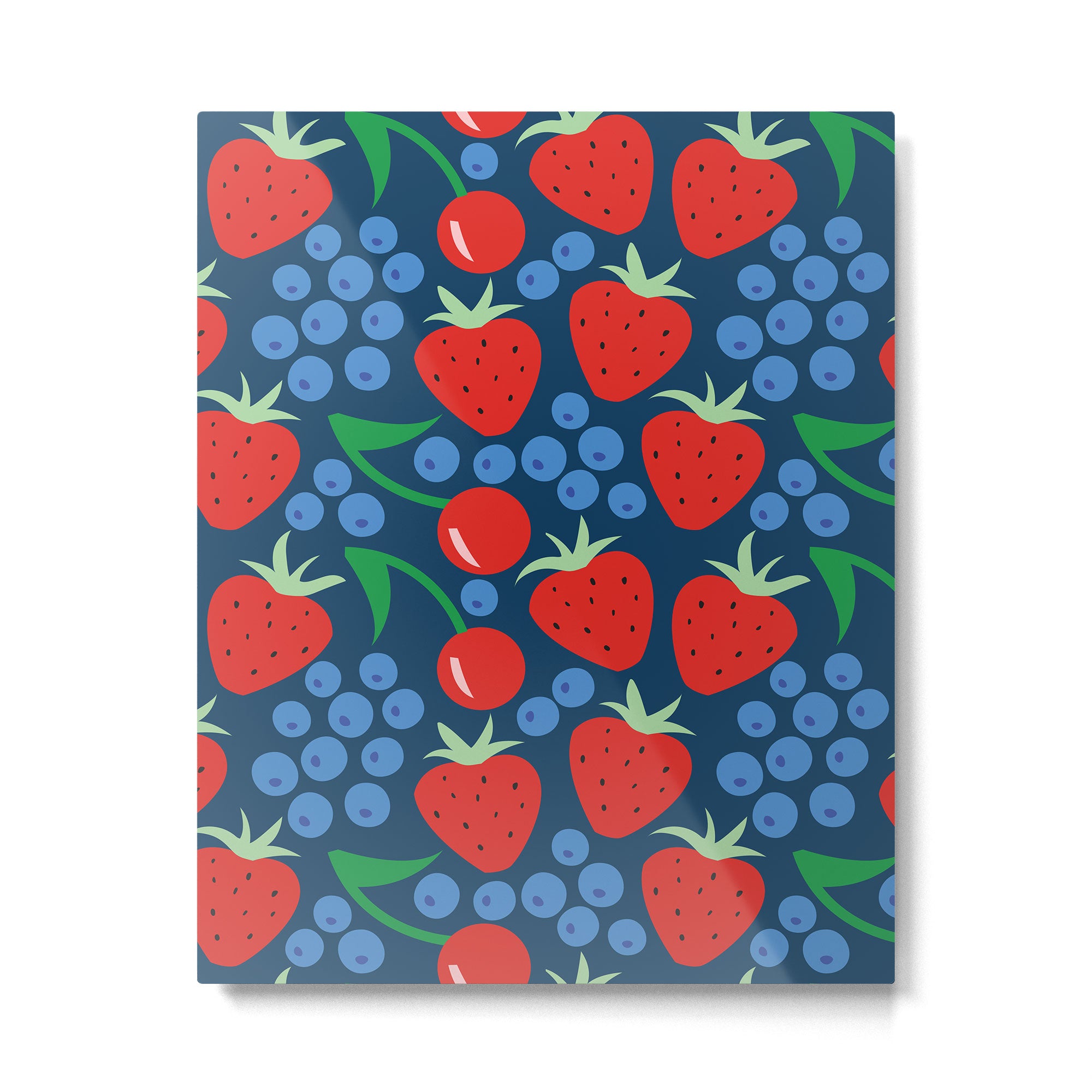 Strawberry pattern Metal Print Gallery Image 6