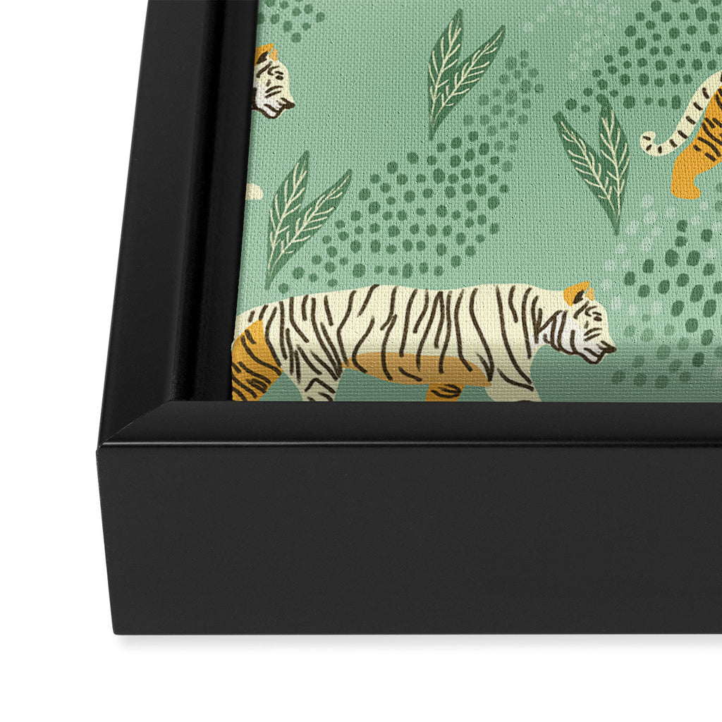 The tiger pattern Framed Canvas Print Gallery Image 3