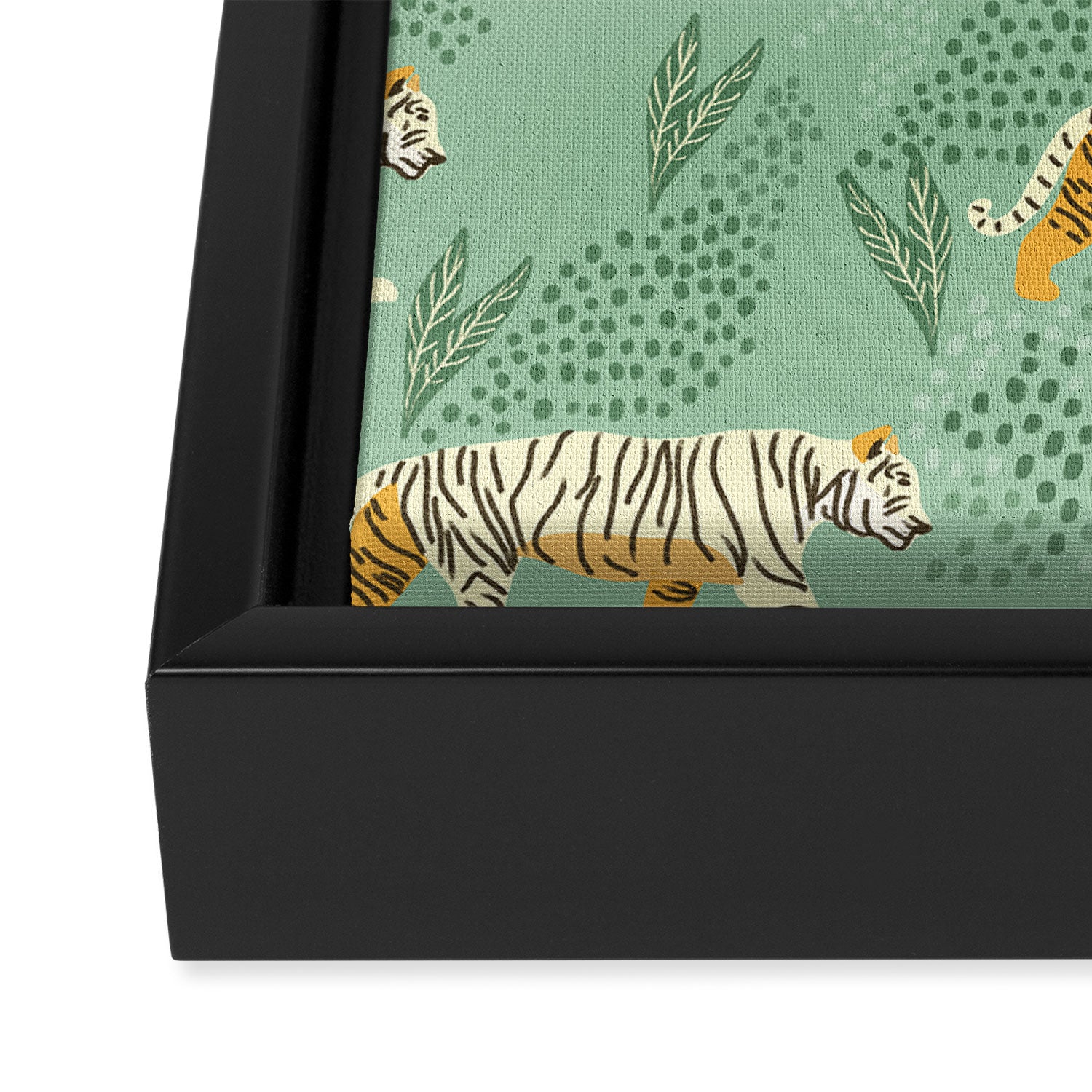 The tiger pattern Framed Canvas Print Gallery Image 3