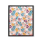 Tiny little flowers on pink background Framed Canvas Print Gallery Image 8