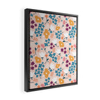 Tiny little flowers on pink background Framed Canvas Print Gallery Image 2