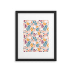 Tiny little flowers on pink background Framed Art Print Gallery Image 6