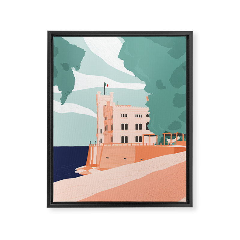 Trieste Castle, Italy Framed Canvas Print Gallery Image 6