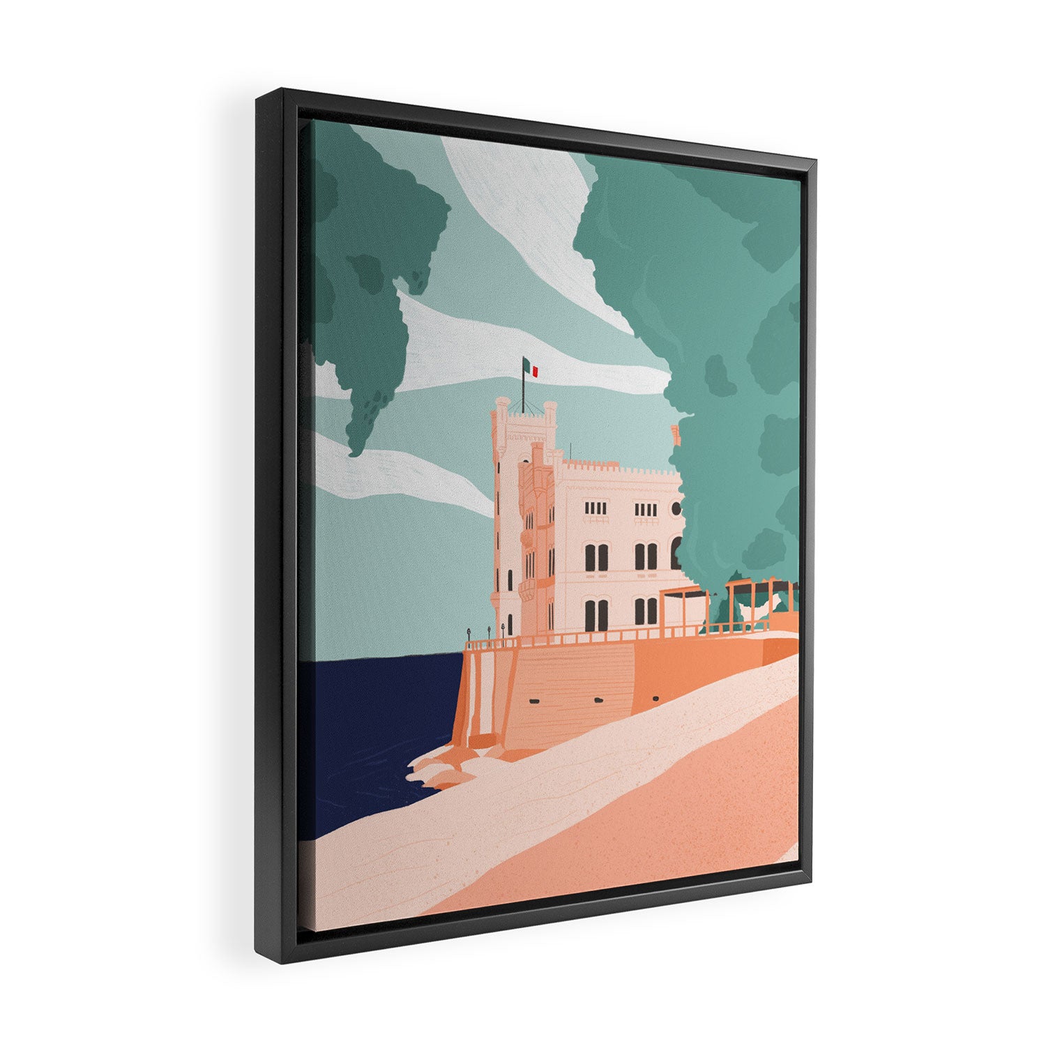 Trieste Castle, Italy Framed Canvas Print Gallery Image 2