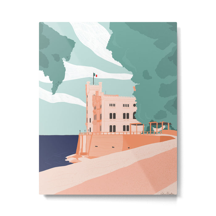 Trieste Castle, Italy Metal Print Gallery Image 1