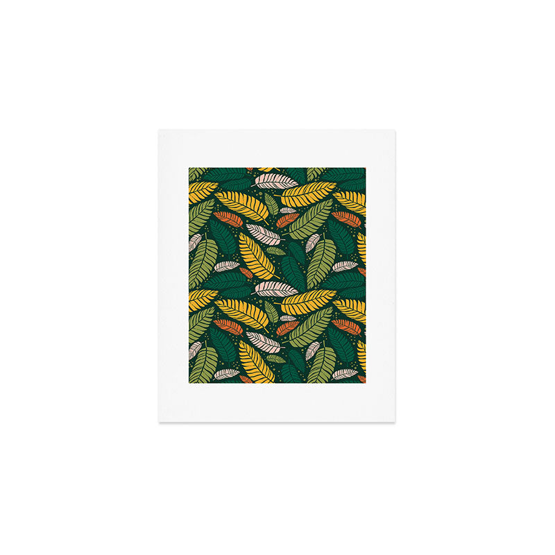Tropical palm leaves pattern Art Print Gallery Image 1