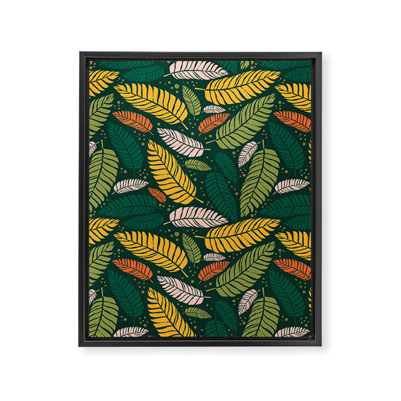 Tropical palm leaves pattern Framed Canvas Print Gallery Image 8