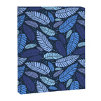 Tropical palm leaves pattern in blue Canvas Print Gallery Image 8