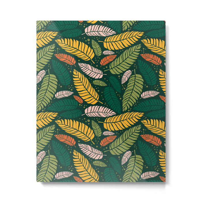 Tropical palm leaves pattern Metal Print Gallery Image 1