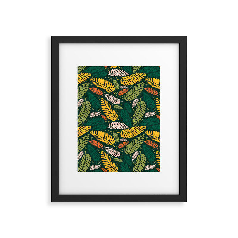 Tropical palm leaves pattern Framed Art Print Gallery Image 6