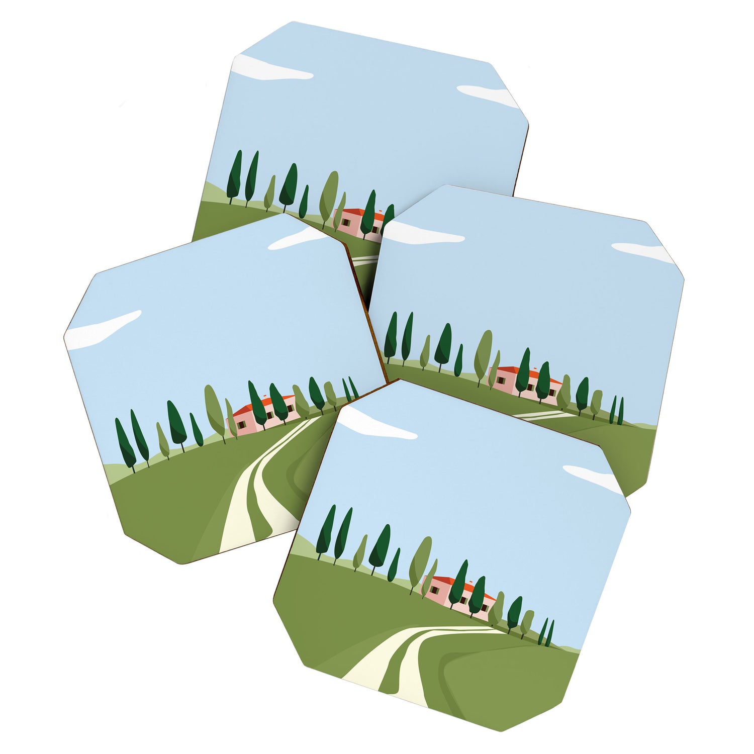 Tuscany landscape, Italy Coaster Gallery Image 1