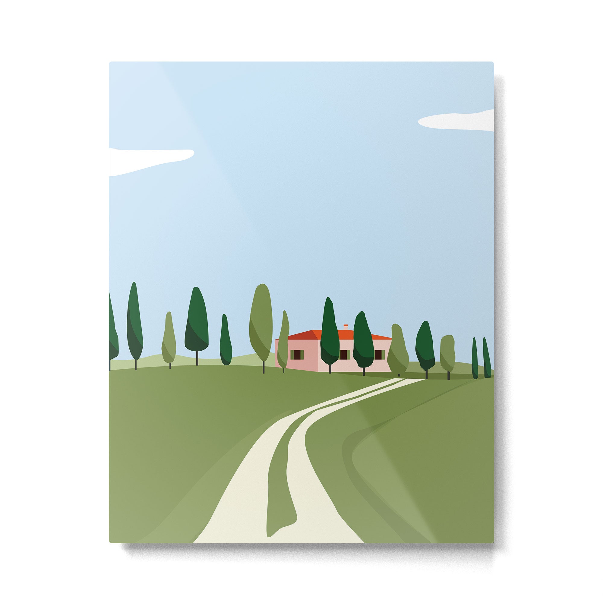 Tuscany landscape, Italy Metal Print Gallery Image 6