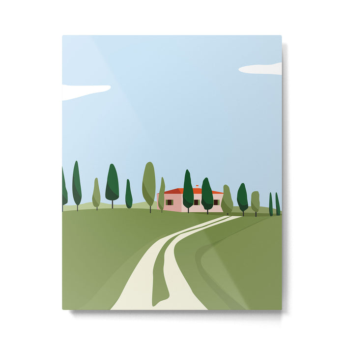 Tuscany landscape, Italy Metal Print Gallery Image 1