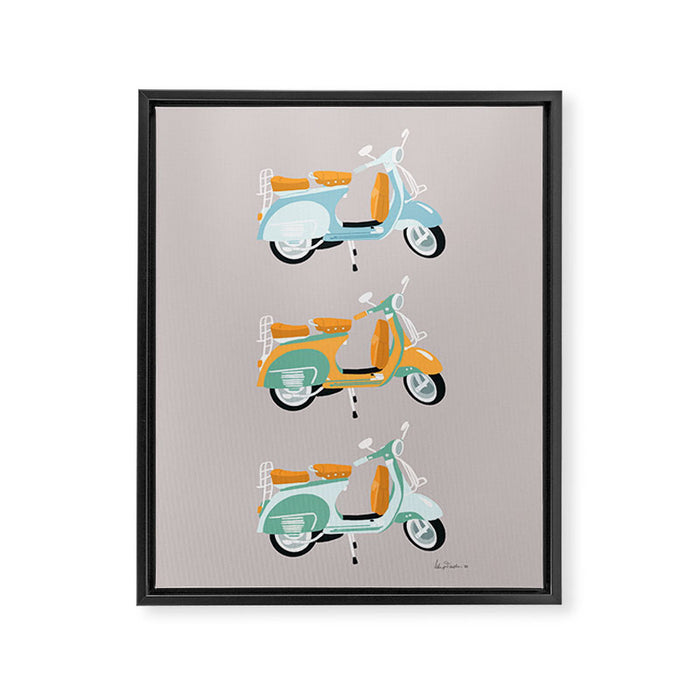 Vespa Framed Canvas Print Gallery Image 1