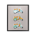 Vespa Framed Canvas Print Gallery Image 8