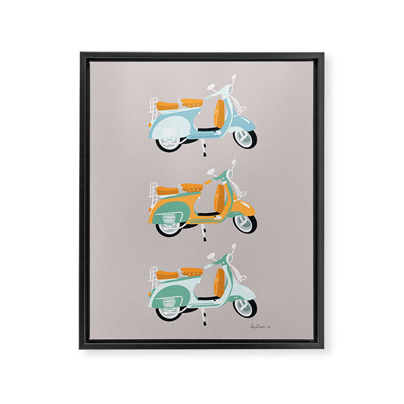 Vespa Framed Canvas Print Gallery Image 8