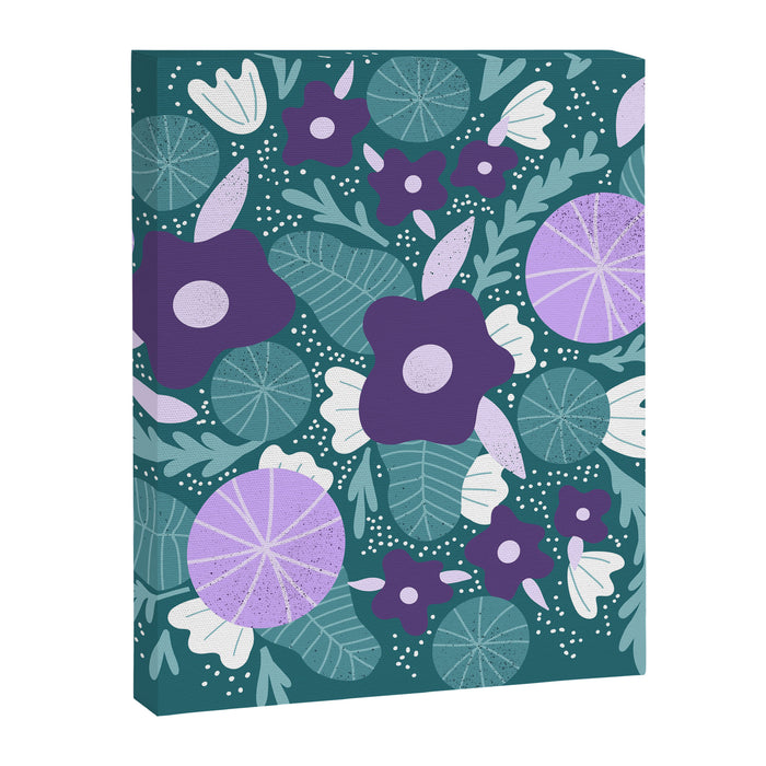 Violet and purple flowers Canvas Print Gallery Image 1
