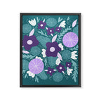 Violet and purple flowers Framed Canvas Print Gallery Image 8