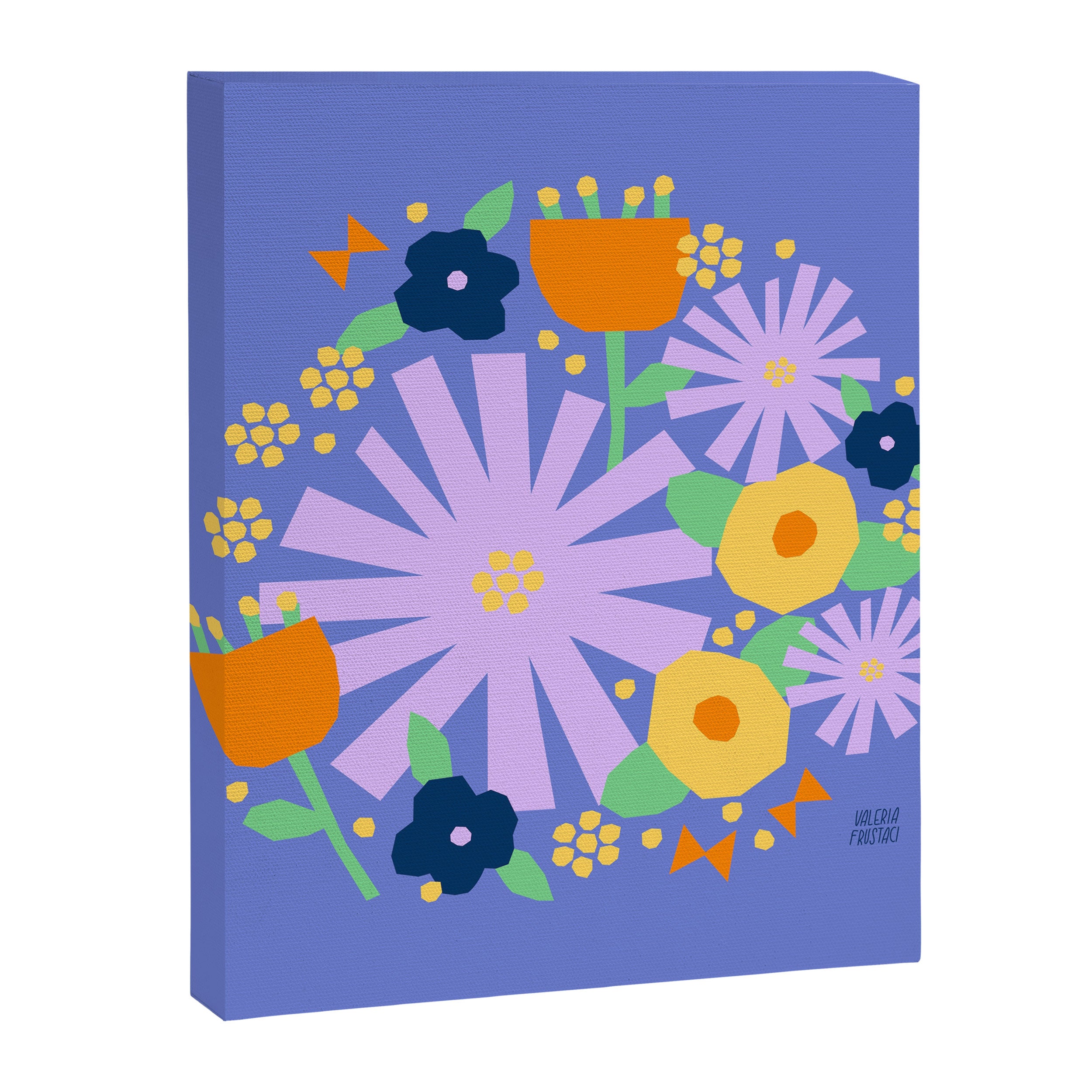 Violet and yellow flowers Canvas Print Gallery Image 8
