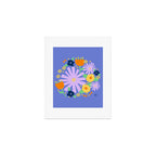 Violet and yellow flowers Art Print Gallery Image 1