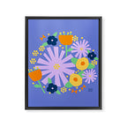 Violet and yellow flowers Framed Canvas Print Gallery Image 8