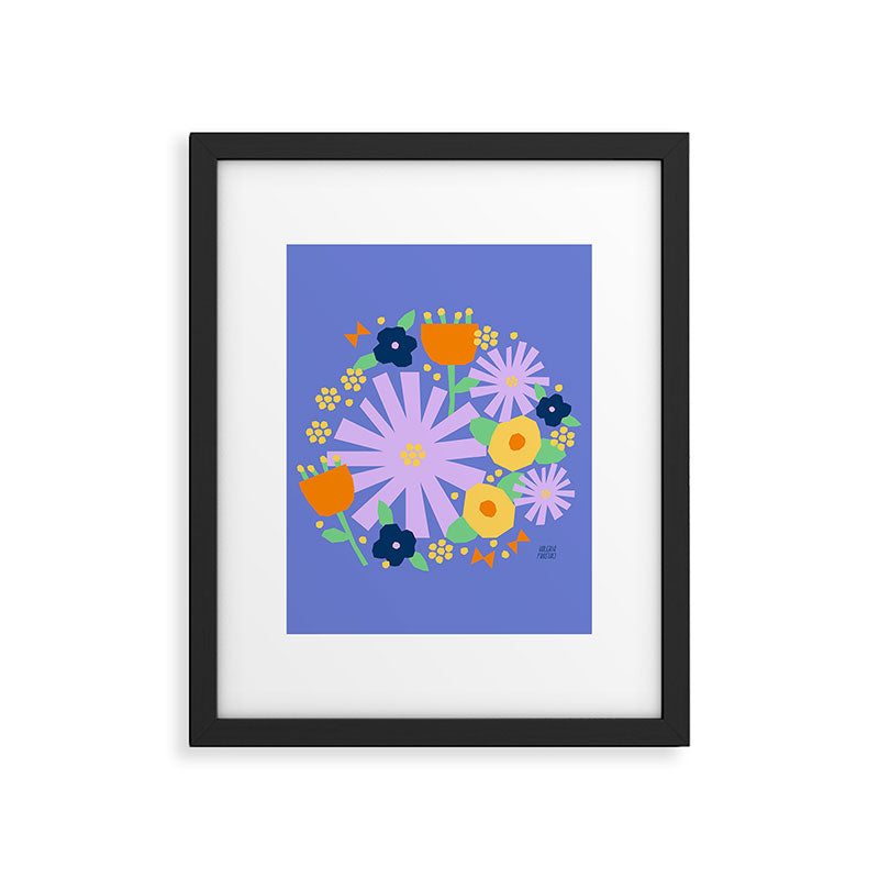 Violet and yellow flowers Framed Art Print Gallery Image 6