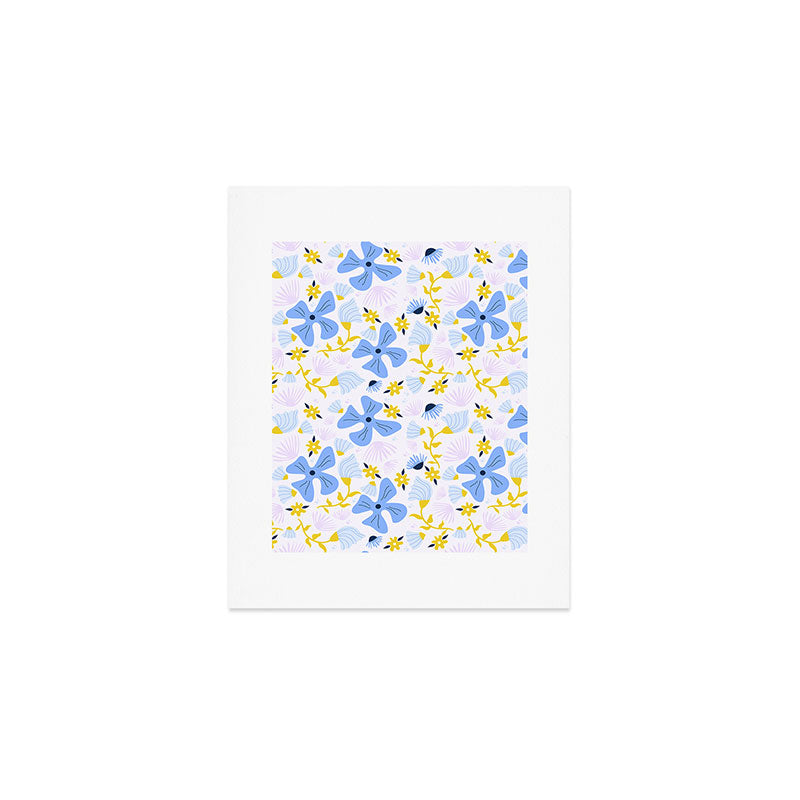 Violet flowerbed Art Print Gallery Image 1
