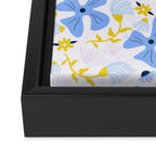 Violet flowerbed Framed Canvas Print Gallery Image 3