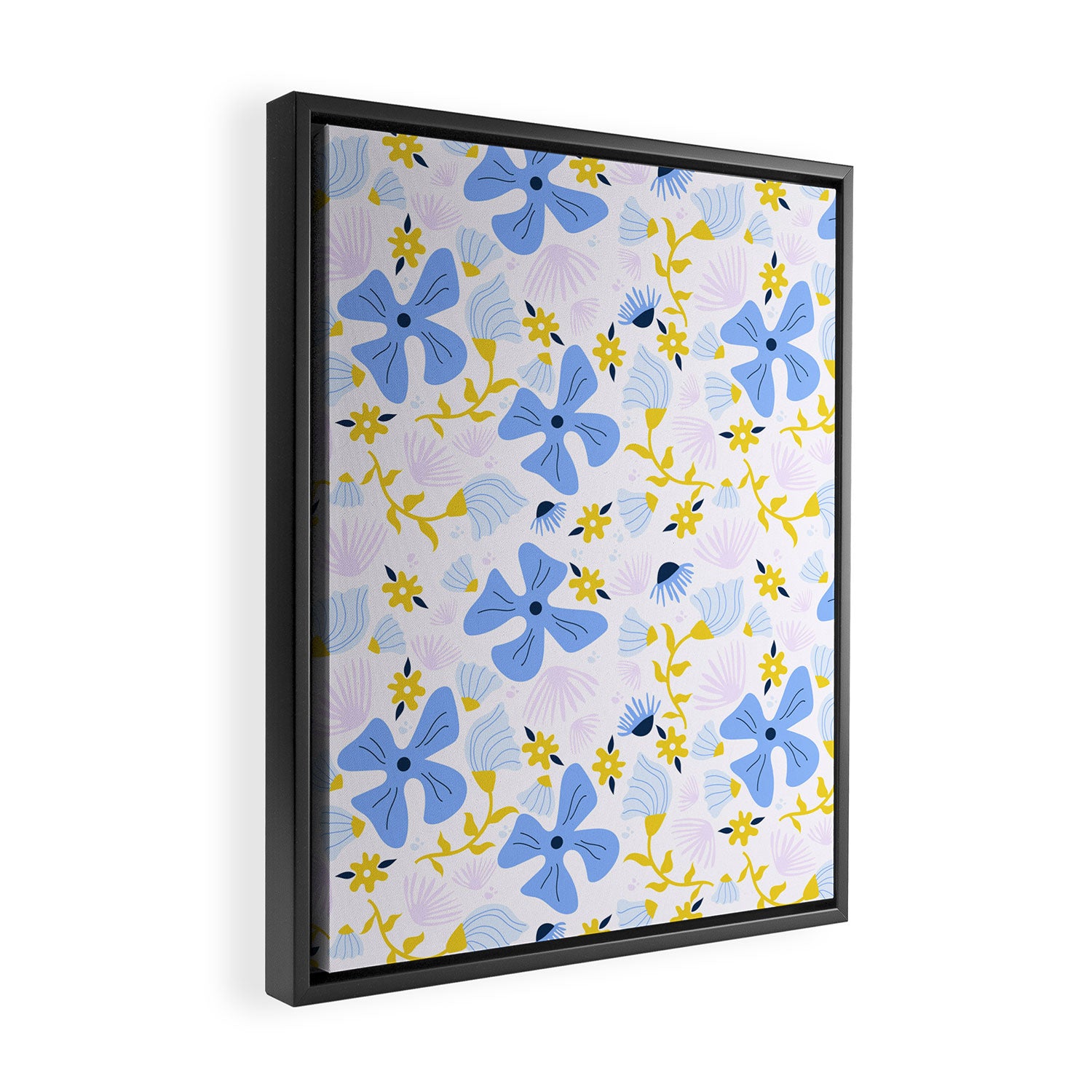 Violet flowerbed Framed Canvas Print Gallery Image 2