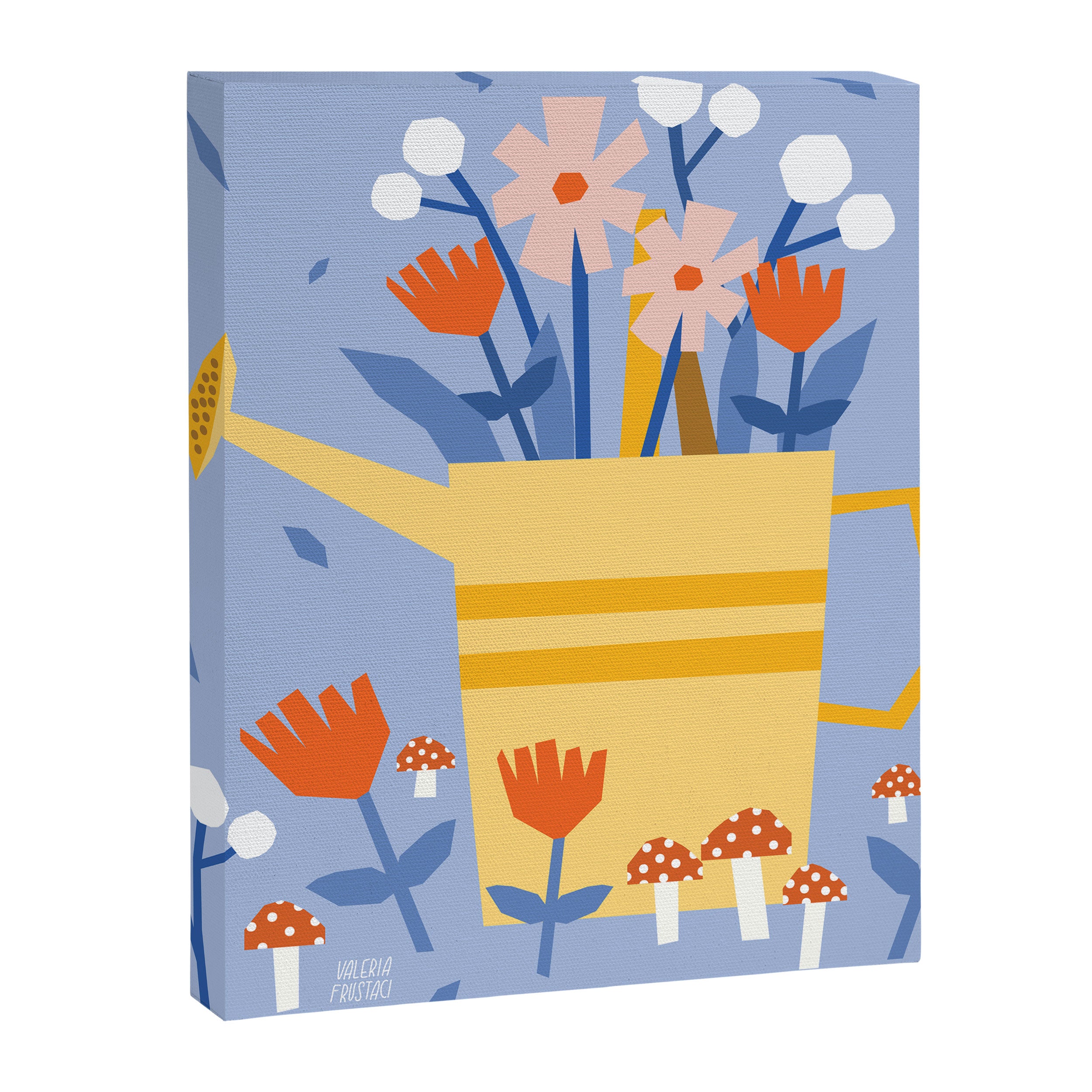 Watering can and flowers Canvas Print Gallery Image 8