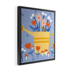 Watering can and flowers Framed Canvas Print Gallery Image 2