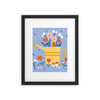 Watering can and flowers Framed Art Print Gallery Image 6