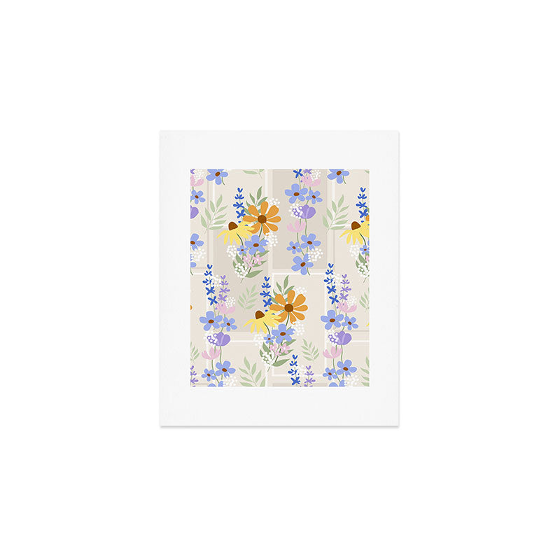 Wildflowers collage Art Print Gallery Image 1