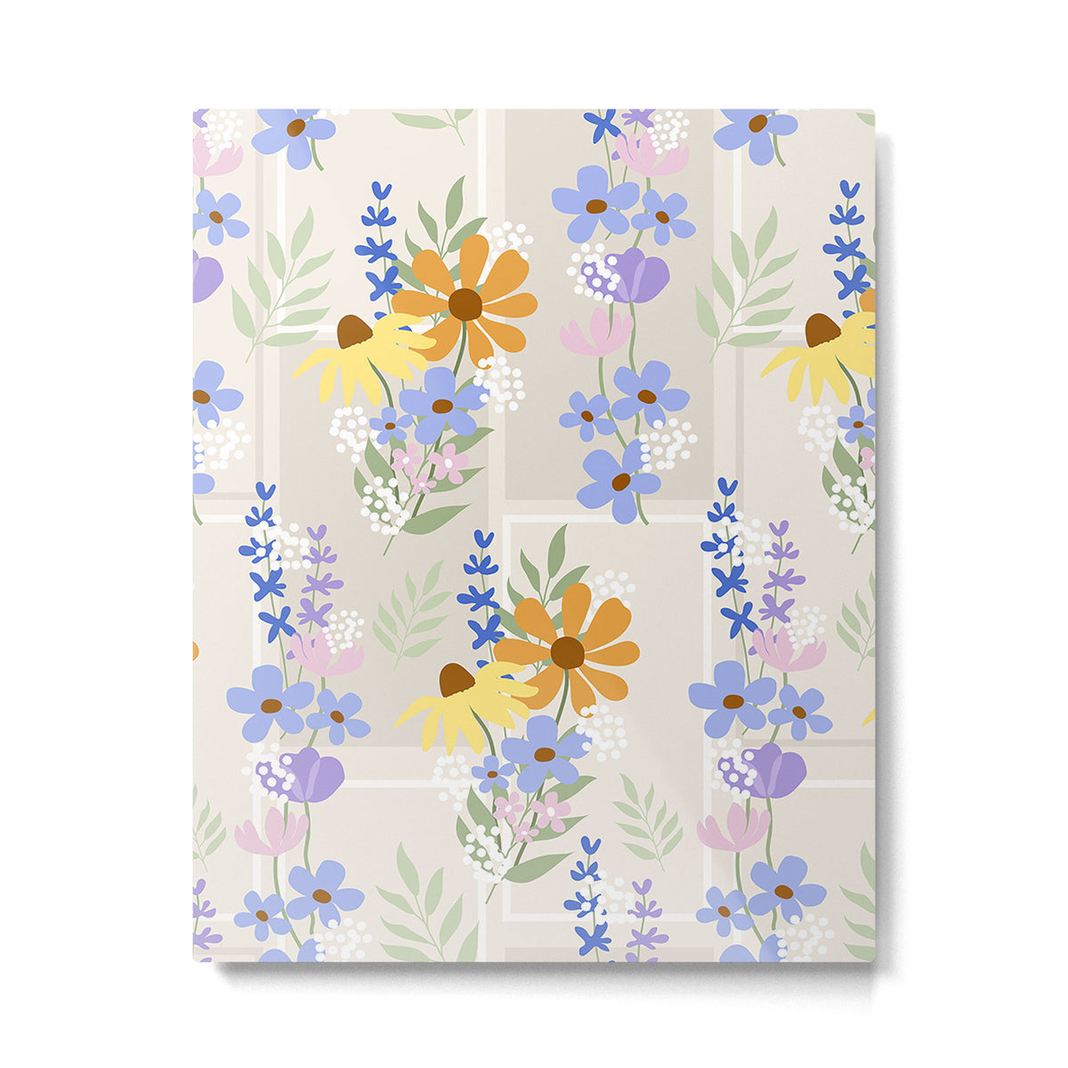 Wildflowers collage Metal Print Gallery Image 6