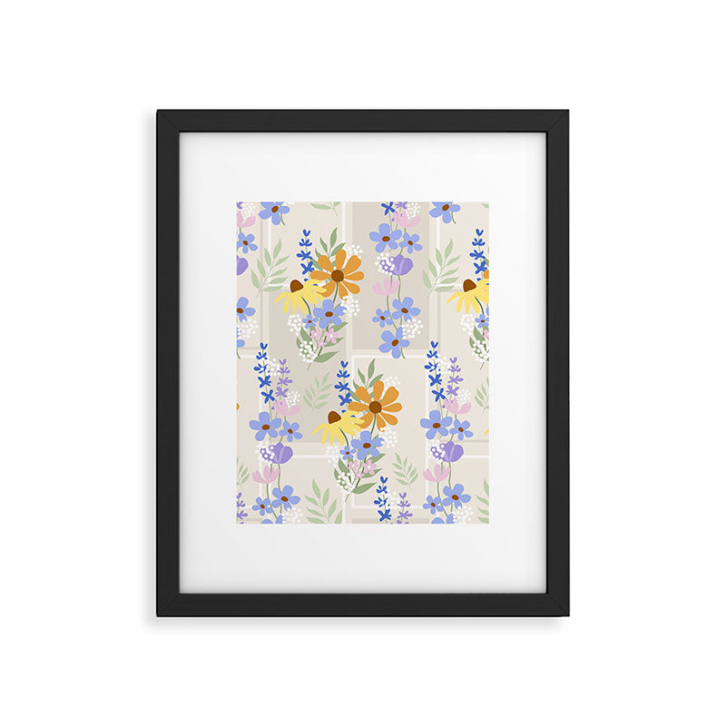 Wildflowers collage Framed Art Print Gallery Image 6
