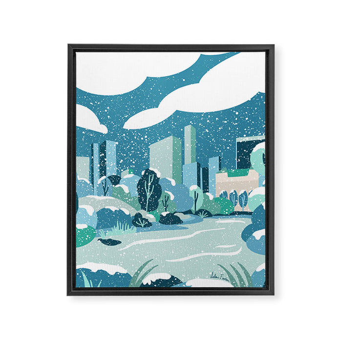 Winter in New York Framed Canvas Print Gallery Image 1