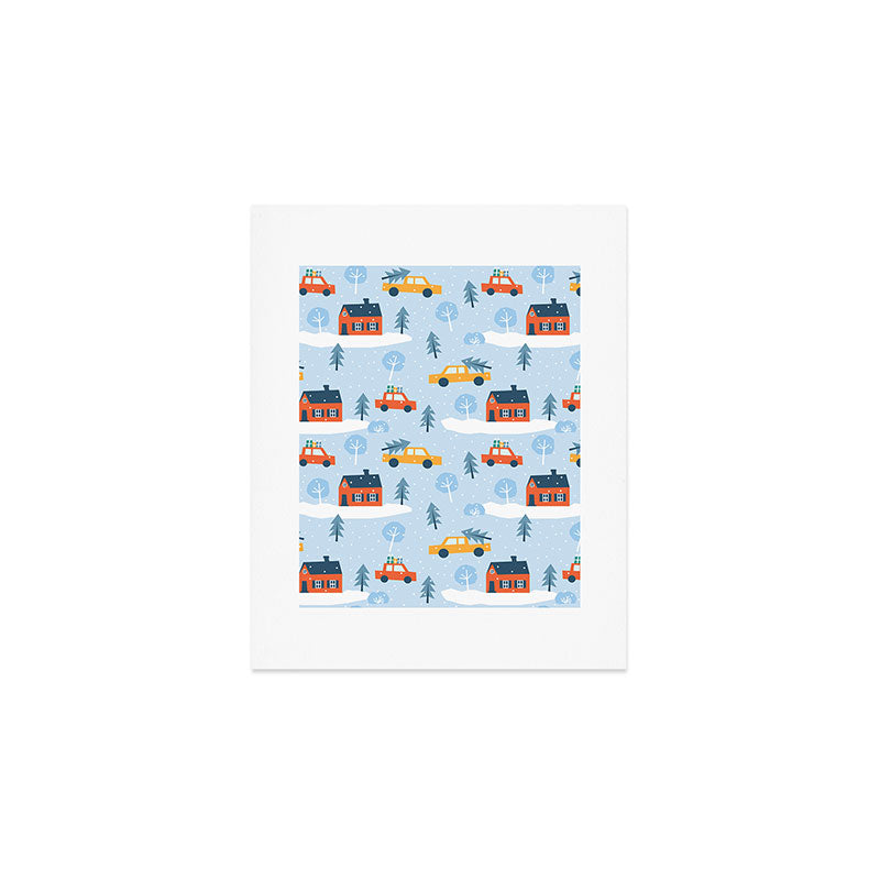 Winter village  Art Print Gallery Image 1