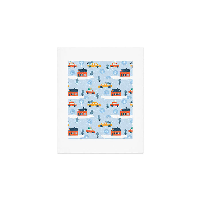 Winter village  Art Print Gallery Image 1