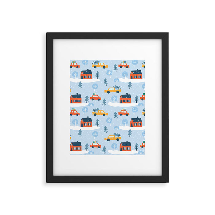 Winter village  Framed Art Print Gallery Image 1