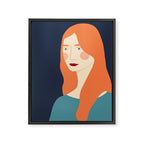Woman with red hair Framed Canvas Print Gallery Image 6