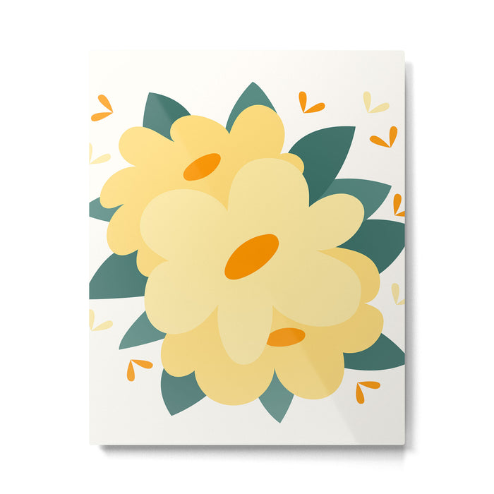 Yellow flowers Metal Print Gallery Image 1