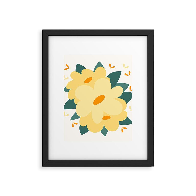 Yellow flowers Framed Art Print Gallery Image 6
