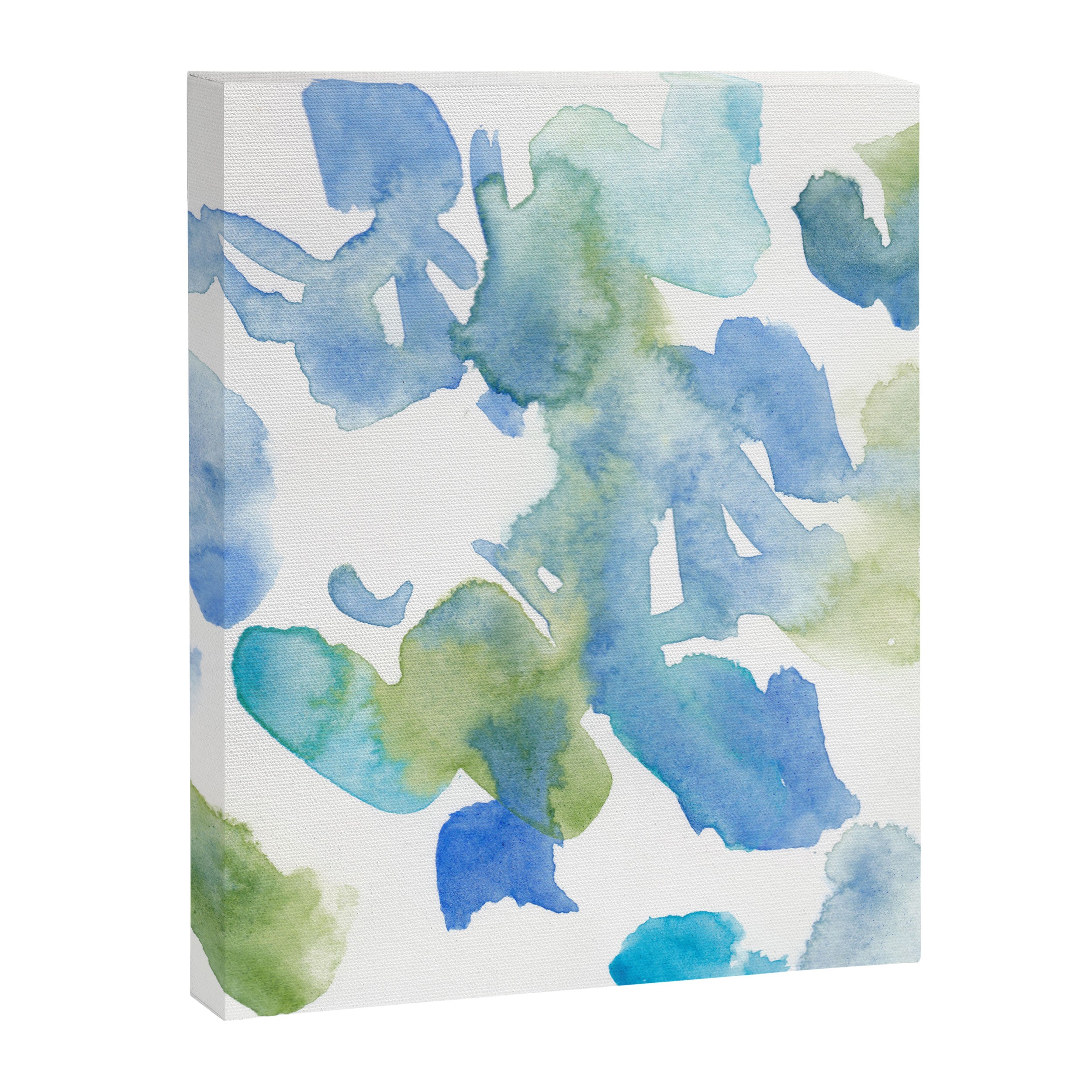 Abstract Art 180714 Abstract 16 Blue Green Watercolour | Watercolor Brush Strokes Canvas Print Gallery Image 6