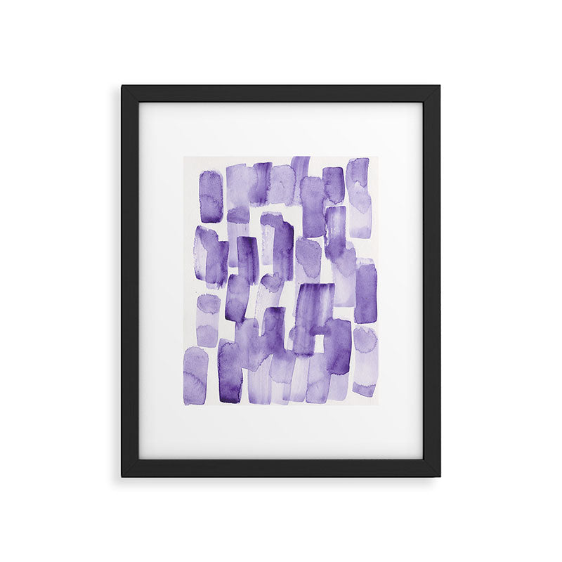Purple Watercolour Patterns | 190129 Abstract Art Watercolour Framed Art Print Gallery Image 5