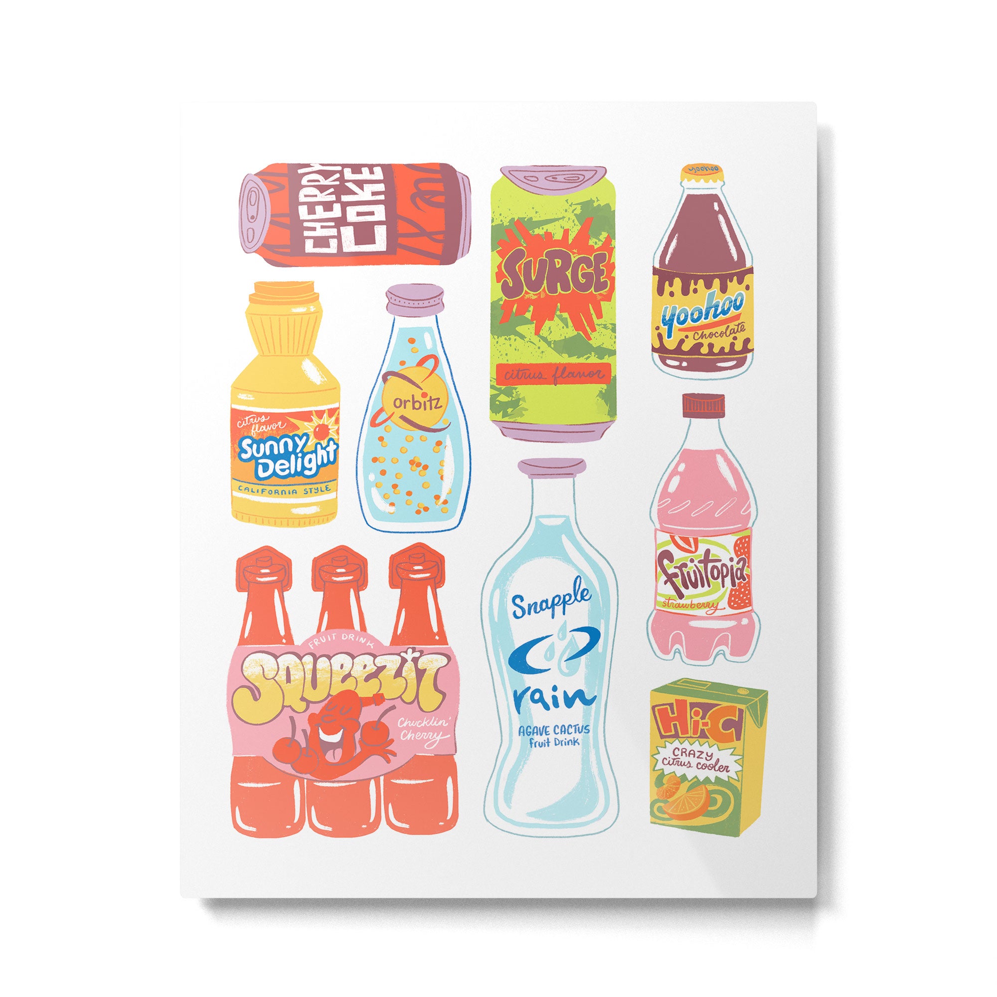 90s Drinks Metal Print Gallery Image 6