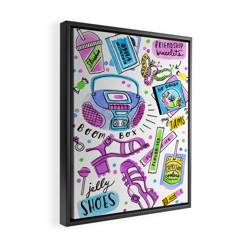 90s Summer  Framed Canvas Print Gallery Image 2