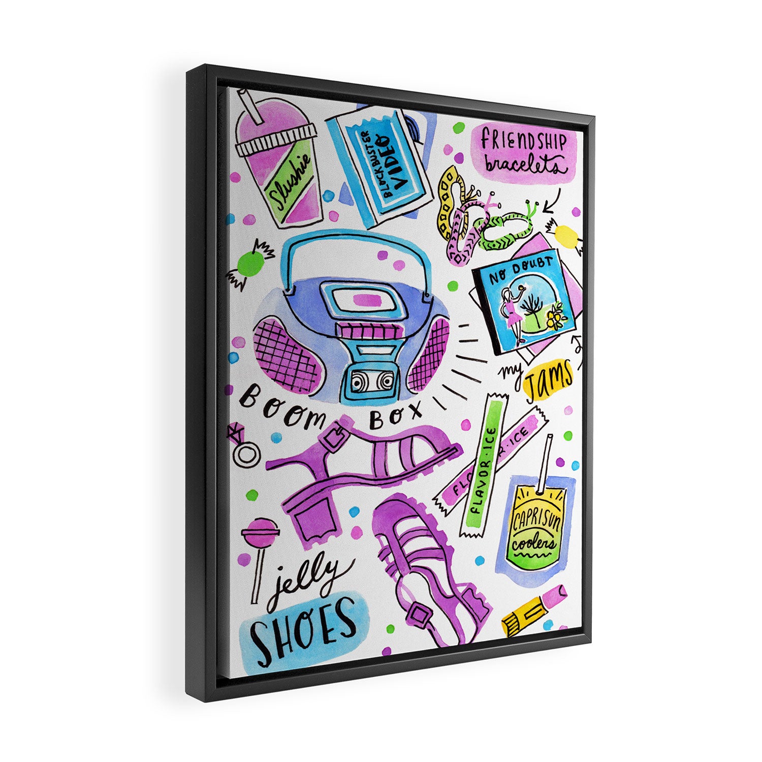 90s Summer  Framed Canvas Print Gallery Image 2
