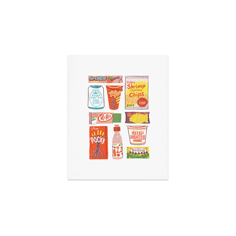 Asian Snacks Art Print Gallery Image 1