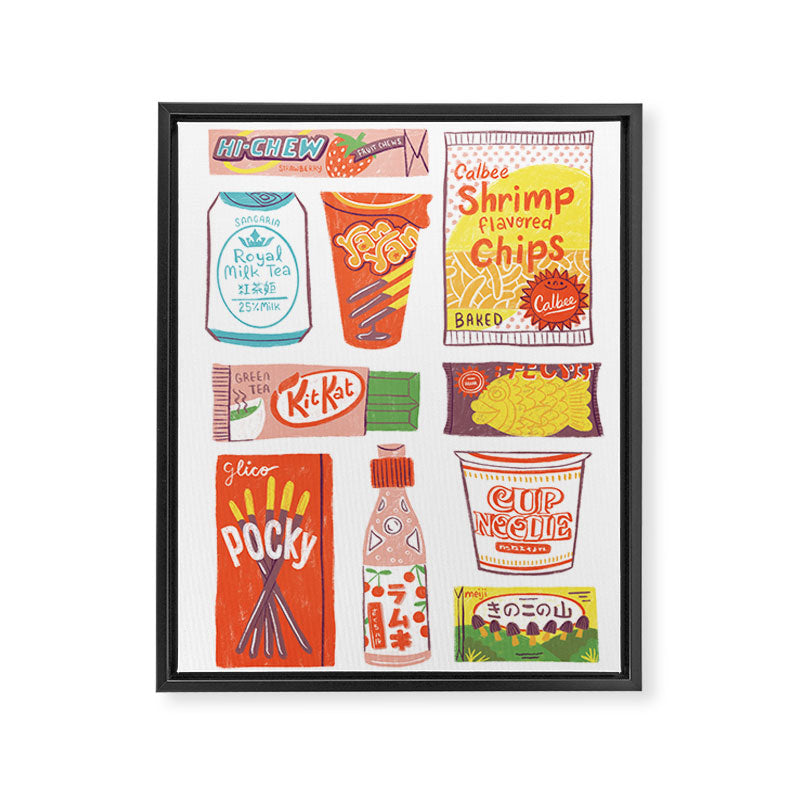 Asian Snacks Framed Canvas Print Gallery Image 8