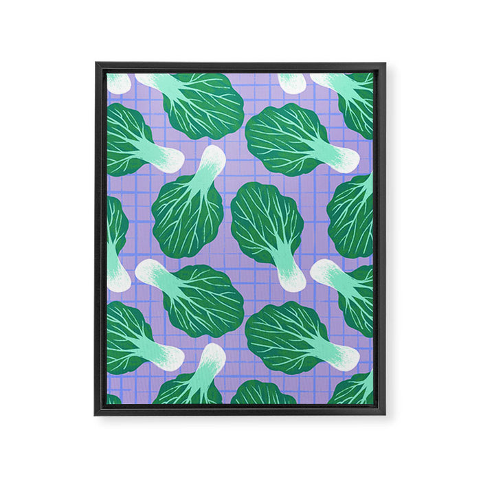 Bokchoy Pattern Framed Canvas Print Gallery Image 1